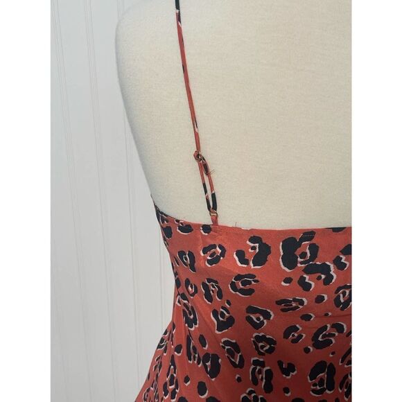 Suboo Zanzibar Bias Cut Cami Cheetah Animal Print Tank Top Coral Pink Medium NWT - Picture 6 of 13